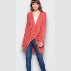 Tops - Rose Long Sleeve Draped Top Tops - Rose Long Sleeve Draped Top